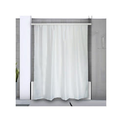 Barre tringle pour rideau de douche dangle à  fixer en Alu SURPRISE 90x90cm Blanc Spirella