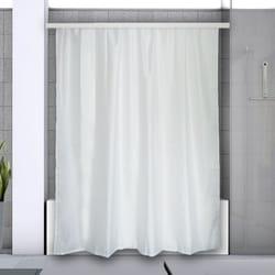 Spirella - Barre tringle pour rideau de douche d'angle à fixer en Alu surprise 170x75cm Blanc