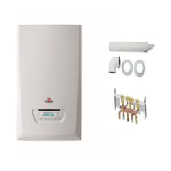 Saunier Duval - pack chaudiere gaz murale themafast condens F25 25kw dosseret et ventouse inclus