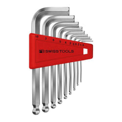 Set Clé allen en support plastique 9-unités 15-10mm Tête sphérique Pb Swiss Tools