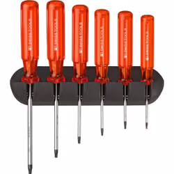 Set de tournevis pour vis TORX® No PB 440 • Aciers à ressort haute qualité • Lame ronde • Pointe Planparallele • Poignée d'ac ...