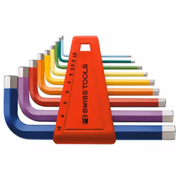 PB Swiss Tools PB 210 H RB, Set de clé allen/hexagonale forme de l, Métrique, 9 pièce(s), 1.5,2,2.5,3,4,5,6,8,10 mm