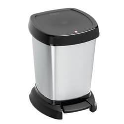 Rotho PASO 6 L Rectangulaire Polypropylène (PP) Métallique, Argent