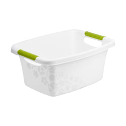 Rotho Flowers panier à linge 12 L Rectangulaire Polypropylène (PP) Blanc