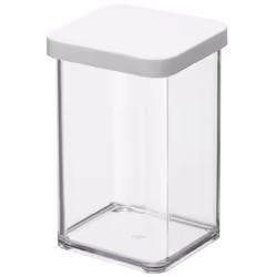 Rotho Loft 11604, Distributeur, Rectangulaire, 1 L, Transparent, Blanc, 100 mm, 100 mm