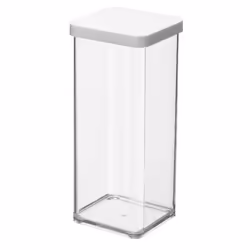 Rotho Loft 11605, Distributeur, Rectangulaire, 1,5 L, Transparent, Blanc, 100 mm, 100 mm