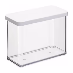 Rotho Loft, Boîte, Rectangulaire, 2,1 L, Transparent, Blanc, acrylonitile styrène (SAN), Suisse