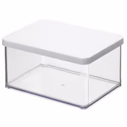 Rotho Loft 11610, Distributeur, Rectangulaire, 2,25 L, Transparent, Blanc, 200 mm, 150 mm