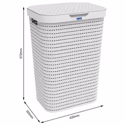 Rotho Country panier à linge 55 L Rectangulaire Plastique Blanc