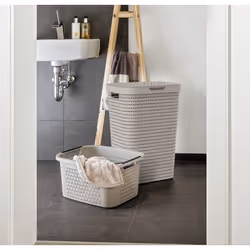 Rotho Country panier à linge 55 L Rectangulaire Plastique Cappucino