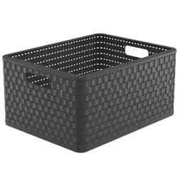 Rotho Country, Panier de rangement, Anthracite, Rectangulaire, Polypropylène (PP), Monochromatique, Intérieure