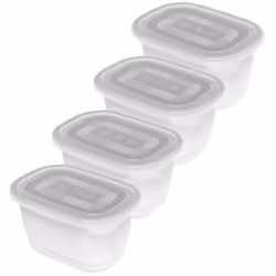 Rotho 1026300096, Vase, Ovale, 0,75 L, Transparent, Blanc, 110 mm, 155 mm
