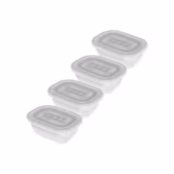 Rotho 1723600096, Régler, Rectangulaire, 0,5 L, Transparent, Blanc, 110 mm, 155 mm