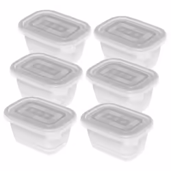 Rotho 1759000096, Boîte, Rectangulaire, 0,25 L, Transparent, Blanc, 112 mm, 78 mm