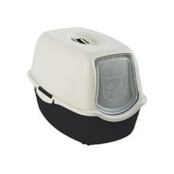 Rotho Bailey Chat Toilettes couvertes pour animaux de compagnie Noir, Blanc