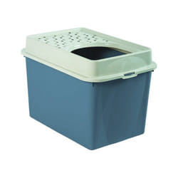 Rotho Berty Chat Toilettes avec entrée par le haut Bleu, Vert