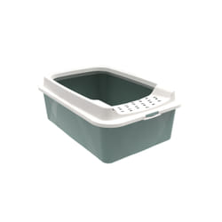 Rotho Bonnie Chat Toilettes ouvertes pour animaux de compagnie Vert, Gris
