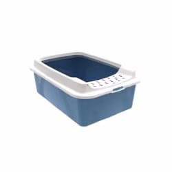 Rotho Bonnie, Chat, Toilettes ouvertes pour animaux de compagnie, Bleu, Gris, Fermoir, 572 mm, 393 mm