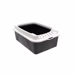 Rotho Bonnie, Chat, Toilettes ouvertes pour animaux de compagnie, Noir, Gris, Fermoir, 572 mm, 393 mm