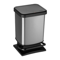 Rotho Paso 20 L Rectangulaire Métal, Plastique Charbon