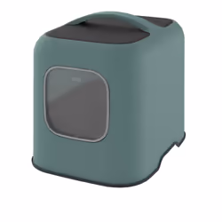 Rotho BIALA, Chat, Toilettes couvertes pour animaux de compagnie, Vert, Plastique, 395 mm, 510 mm