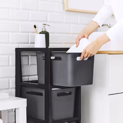 Rotho BRISEN Panier de rangement Rectangulaire Plastique Anthracite
