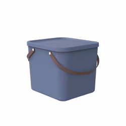 Rotho ALBULA, Boîte de rangement, Bleu, Rectangulaire, Plastique, Monochromatique, Intérieure
