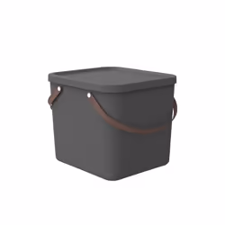 Rotho ALBULA, Panier de rangement, Noir, Rectangulaire, Plastique, Monochromatique, Intérieure