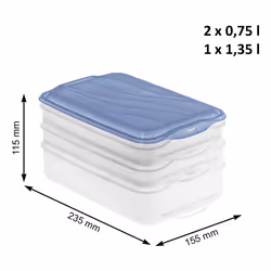 Rotho RONDO Rectangulaire contenant Bleu, Transparent