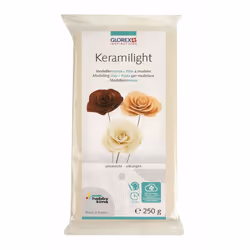 GLOREX Keramilight blanc, Pâte à modeler, Blanc, Adulte, 1 pièce(s), Intérieure, 250 g