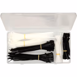 Max Hauri AG 136069 serre-câbles Attache pour câble d'échelle Noir, Blanc 400 pièce(s)