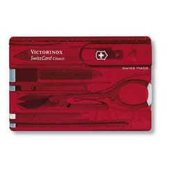 Victorinox SwissCard Classic Rouge, Transparent Synthétique ABS