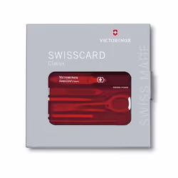 Victorinox SwissCard Classic Rouge, Transparent Synthétique ABS