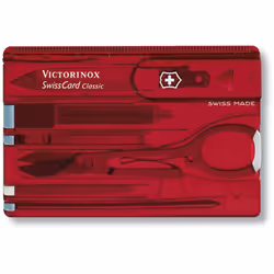 Carte suisse multi-usages Victorinox Swiss Card Classic, avec 10 fonctions, comprend des ciseaux et un stylo, variouscolors à ...