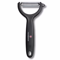Victorinox 7.6079, Eplucheur en Y, Acier inoxydable, Noir, Anneau de suspension