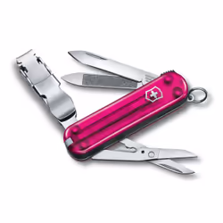 Victorinox NailClip 580, Couteau à joint coulissant, Couteau multi-fonctions, Point de type Spey, Rose, 8 outils, 6,5 cm