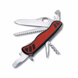 Victorinox Forester M Grip, Couteau à lame verrouillable, Couteau multi-fonctions, Pointe coupante, Noir, Rouge, 10 outils, 1 ...