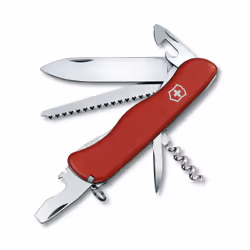 Victorinox Forester, Couteau à lame verrouillable, Couteau multi-fonctions, Pointe coupante, Polyamide, Rouge, 12 outils