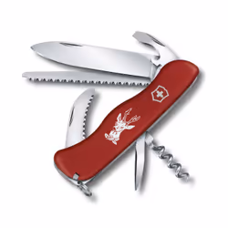 Victorinox Hunter, Couteau à lame verrouillable, Couteau multi-fonctions, Pointe coupante, Polyamide, Rouge, 11 outils