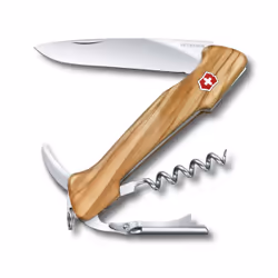 Victorinox Wine Master, Couteau à lame verrouillable, Couteau multi-fonctions, Pointe coupante, Bois, Argent, 6 outils