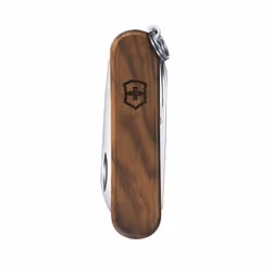 Victorinox SwissClassic 0.6211.63, Couteau à joint coulissant, Couteau multi-fonctions, Cran d'arrêt, Acier, Noyer, Bois
