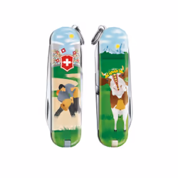 Victorinox Classic LE 2020 "Swiss Wrestling", Couteau à joint coulissant, Couteau multi-fonctions, Point de type Spey, Multic ...