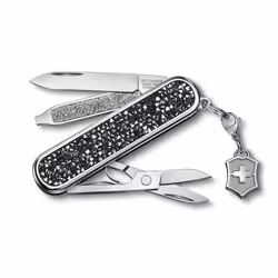 Victorinox Classic SD Brilliant Crystal, Noir, 5 outils, 2.5 mm, 5,8 cm, 18 mm, 7 mm