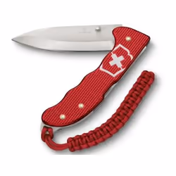 Victorinox Evoke Alox, Couteau à lame verrouillable, Couteau de chasse, Pointe coupante, Rouge, 13,6 cm, 18 mm