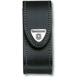 Pochette de ceinture en cuir Victorinox couleur noire, fermeture par crochets et boucles, poids 29 g, dimensions, 37 x 94 mm, 4.0520.3B1