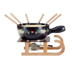Nouvel 401439 service à fondue Noir, Bois 6 personne(s)