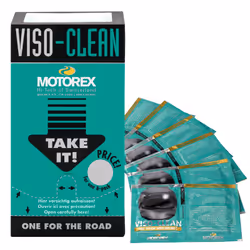 Lot de 12 sachets de 6 lingettes nettoyantes Motorex Viso Clean