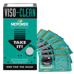 Lot de 12 sachets de 6 lingettes nettoyantes Motorex Viso Clean