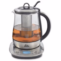 Solis 5515, 1,2 L, 1400 W, Acier inoxydable, Transparent, Verre, Acier, Thermostat réglable, Arrêt de sécurité en cas de surc ...