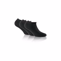 Rohner Sneaker 3er Pack, Chaussettes de sport, Noir, Adulte, 43-46, 3 paire(s)